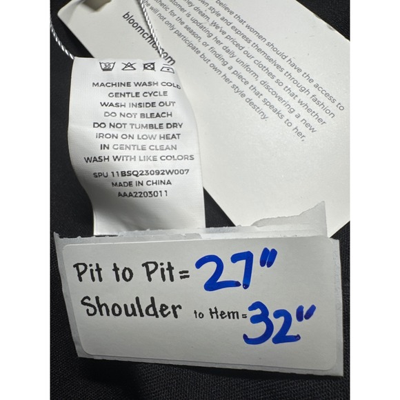 BLOOMCHIC Black Tie Front Long Sleeve Blazer Jacket Plus Size 22 24 - Picture 4 of 11